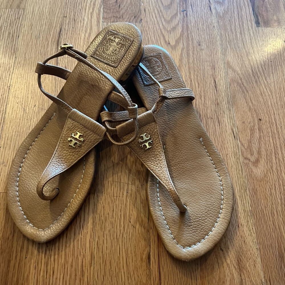 Tory Burch leather tan sandals